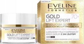 Eveline Gold Lift Expert 70+ krem - serum 24k złotem