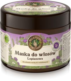 Receptury Zielarki Łopianowa maska do włosów suchych i osłabionych emolientowa 300 ml