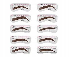EYEBROW MODELS Szablony do stylizacji brwi 10 sztuk