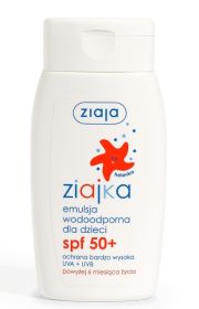 _Ziaja Ziajka emulsja wodoodporna dla dzieci SPF 50+ wysoka ochrona UVA + UVB 125ml_
