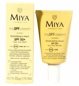 Miya Cosmetics Nawilżający krem twarz, oczy, dekolt SPF 50+ 40ml